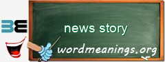 WordMeaning blackboard for news story